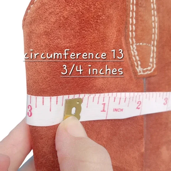 Vintage Wolverine Women's Cowboy Boots Brown/Orange Size 7 1/2 Suede Heel - Picture 12 of 15